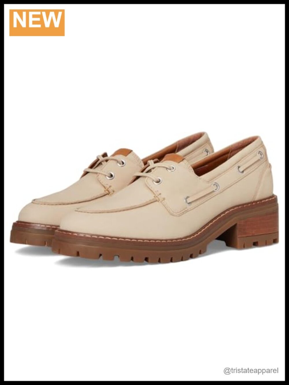 Womens Block Heel Leather Loafers Slip-On Comfort Casual Shoes